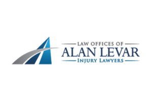 Logo for the Law Offices of Alan LeVar Injury Lawyers featuring a stylized blue and gray graphic next to the firm’s name in blue and gray text on a white background.